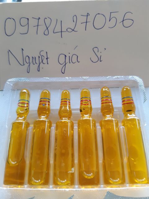 Ống vitamin nước vàng trắng da pha kem
