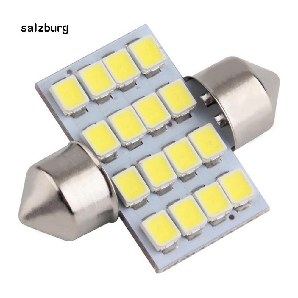Bóng đèn LED nội thất xe hơi sáng trắng 16 SMD DC 12V