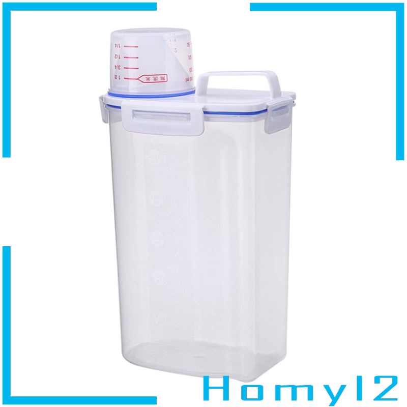 Plastic Cereal Dispenser Storage Box Food Grain Rice Container 2.5L