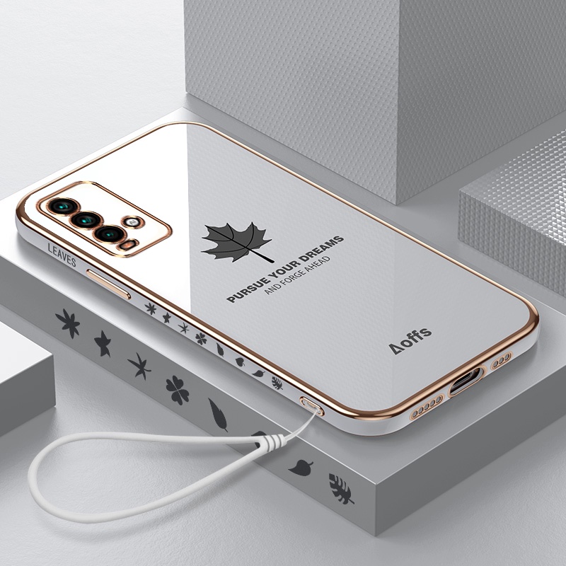 QIANZI Ốp Lưng Mềm Chống Sốc Họa Tiết Lá Phong Cho Redmi 9T Redmi 9C 9A Redmi 9 Redmi 8A 8 Redmi 7