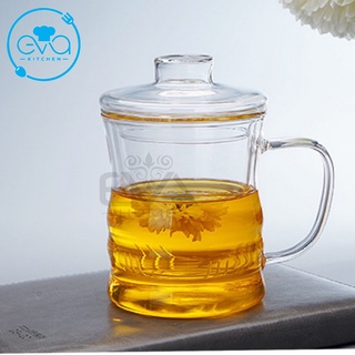 Cốc Lọc Trà / Ly Kèm Lõi Lọc Trà Thuỷ Tinh Chịu Nhiệt Mắc Tre Bamboo 350 ML