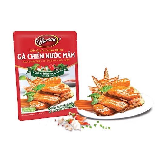 Xốt Gia Vị Hoàn Chỉnh Barona - Gà Chiên Nước Mắm 80g