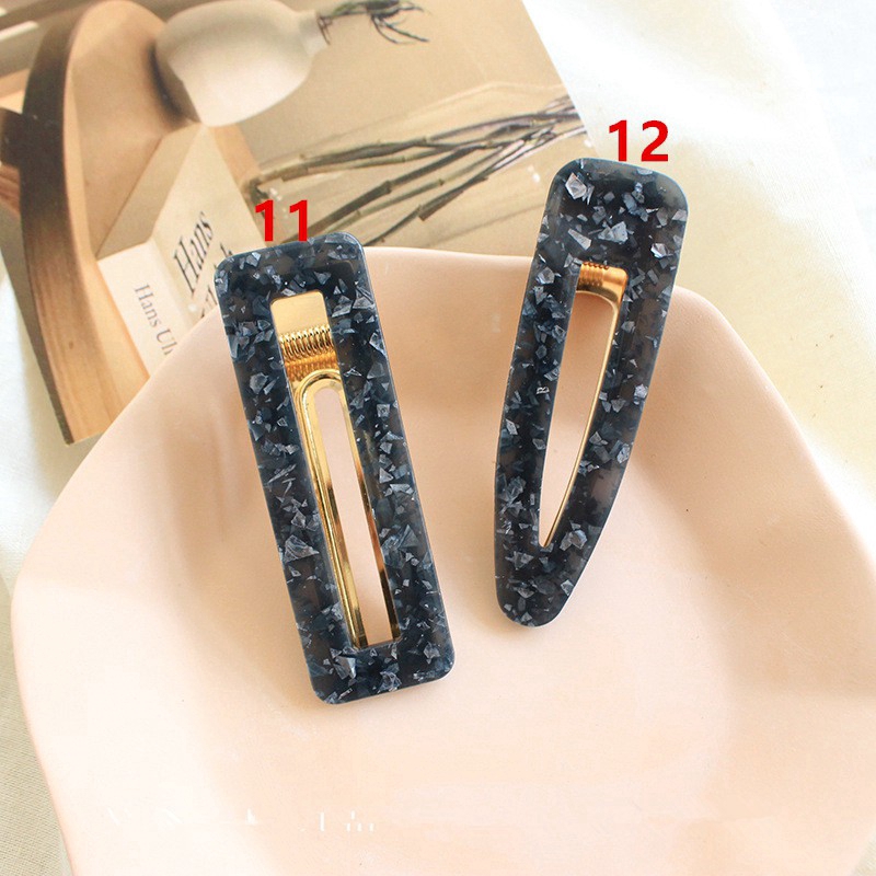 Kẹp tóc acrylic kiểu hình học phong cách cổ điển thời trang