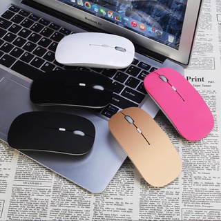 Chuột Không Dây Tự Sạc Siêu Mỏng 2.4G SuperTech A1 không gay tiếng ồn siêu cute