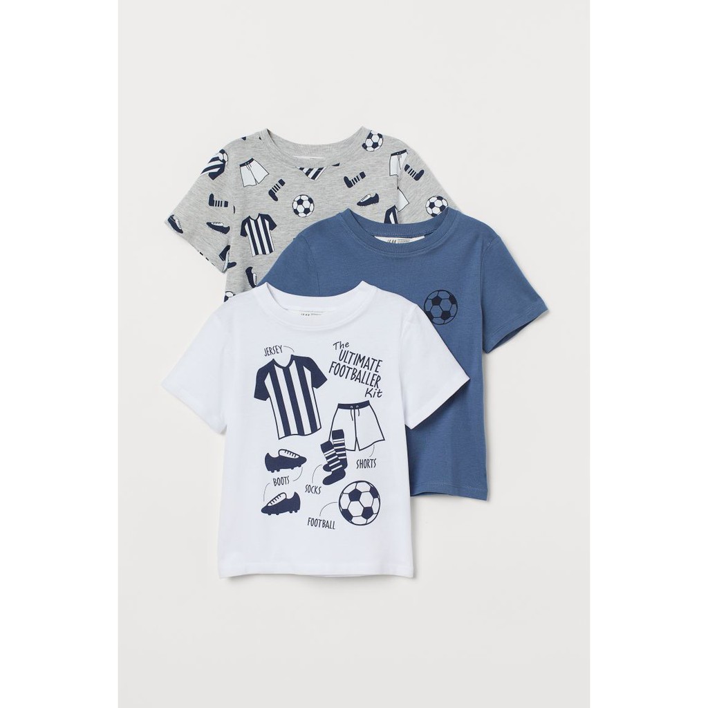 Set 3 áo bóng đá HM H&M sz 6-8y_hàng chính hãng authentic