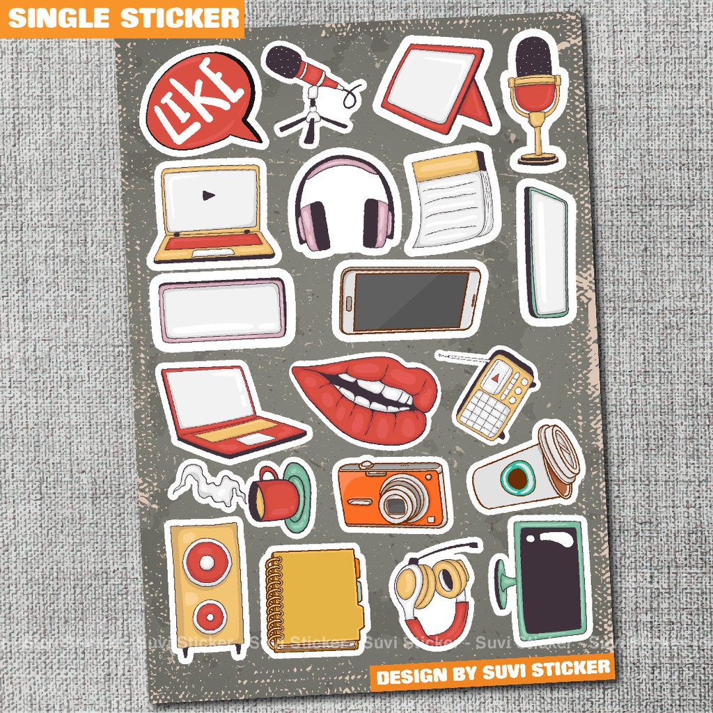Single Sticker - Hình dán Đồ Dùng chống nước sticker dán laptop, điện thoại, đàn guitar, mũ bảo hiểm, vali. SG21