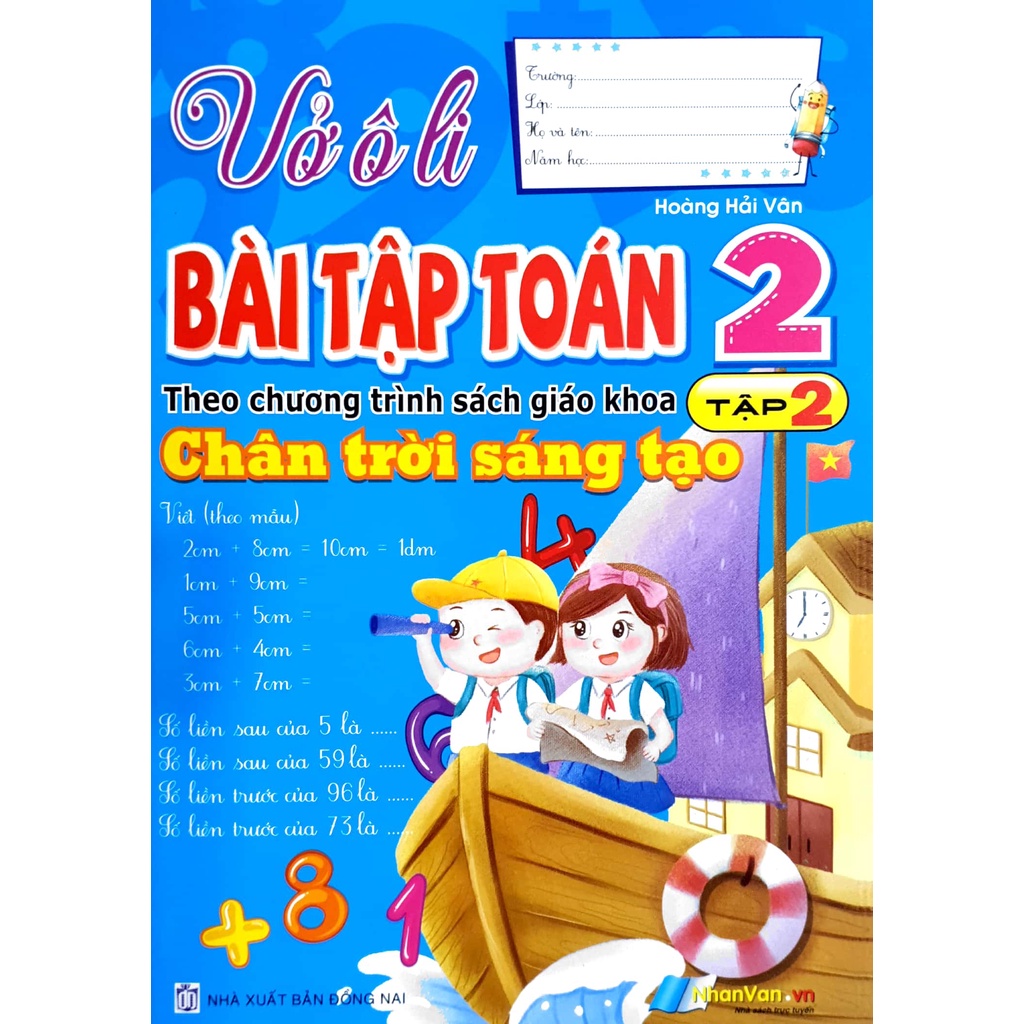 Sách Vở ô li bài tập Toán 2 tập 2 Chân Trời Sáng Tạo