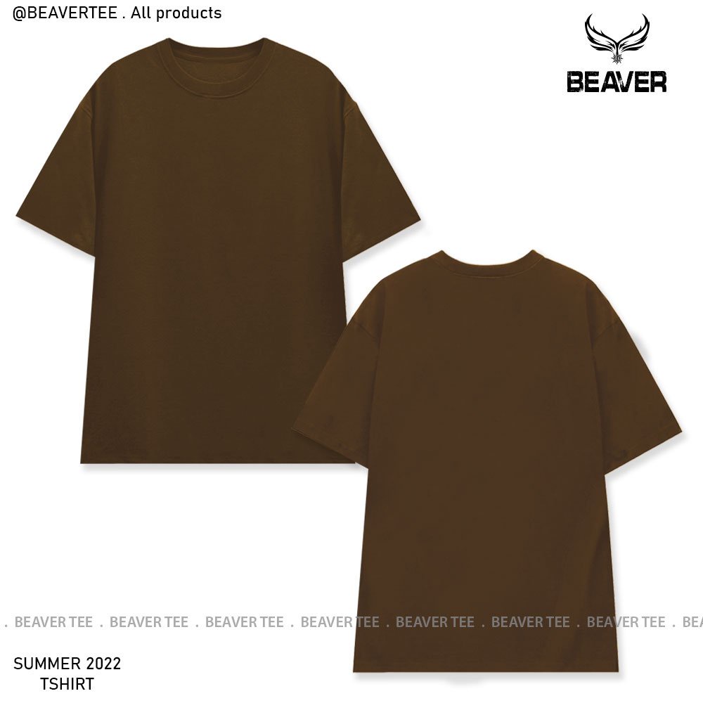 Áo Thun Unisex  BEAVER TRƠN  chất liệu 100% Thun Cotton vải 230gsm