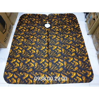 Khăn Choàng Cắt Tóc Nam Barber Nâu Mẫu Lớn, Áo Choàng Cắt Tóc Barber Khổ 160 x 140cm.(Ảnh thật)