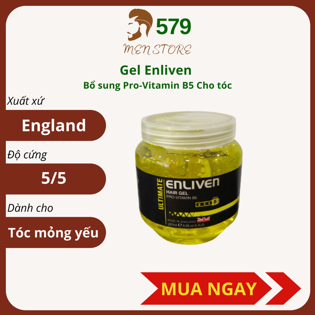 Sáp vuốt tóc nam nữ Enliven 250gram tạo kiểu tóc tốt hương thơm quyến rũ nhẹ nhàng từ Anh Quốc