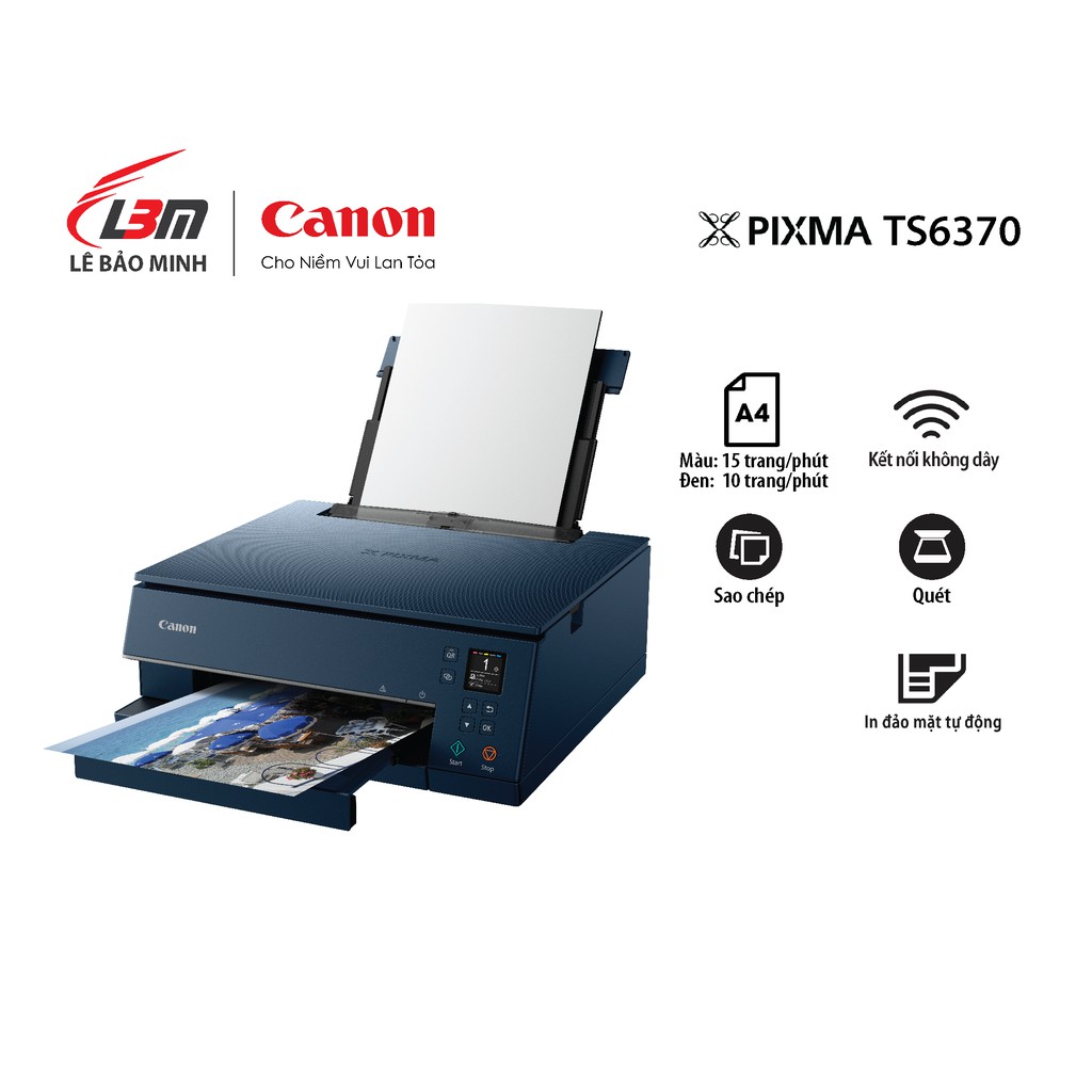 Máy In Phun Đa Chức Năng Canon TS6370- Chính hãng