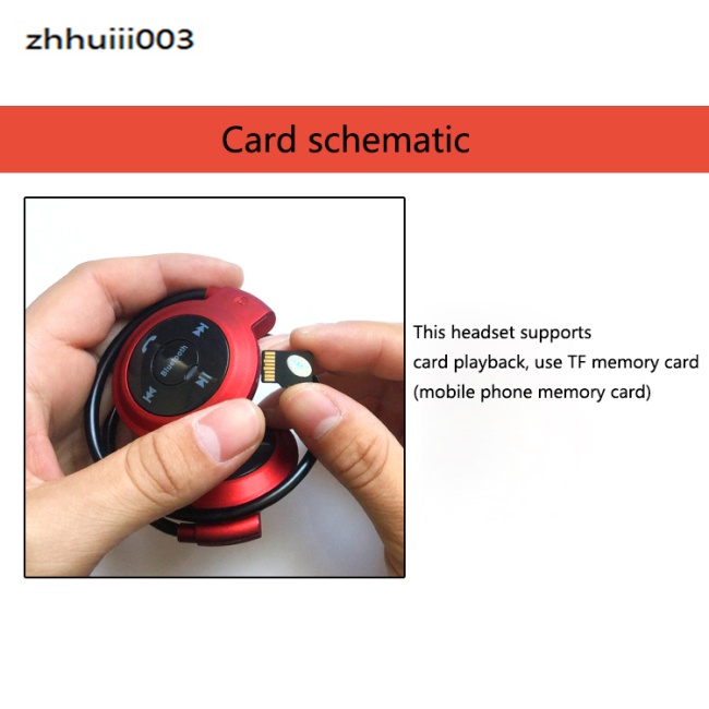 Tai nghe bluetooth mini503 mới không dây thể thao stereo gắn thẻ mp3 tai nghe bluetooth phổ thông