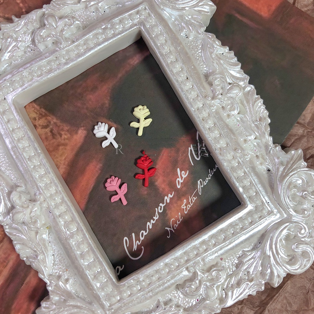 [Hàng mới về] Phụ kiện đính móng tay hình hoa hồng 3D đẹp mắt nhiều màu tùy chọn