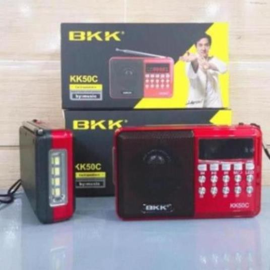 Đài Nghe Nhạc USB, Thẻ Nhớ, đài FM, Nghe Pháp | BKK KK50C - Có Đèn Pin
