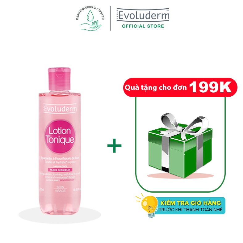 Nước hoa hồng Evoluderm se khít lỗ chân lông, dưỡng ẩm & làm sạch 250ml