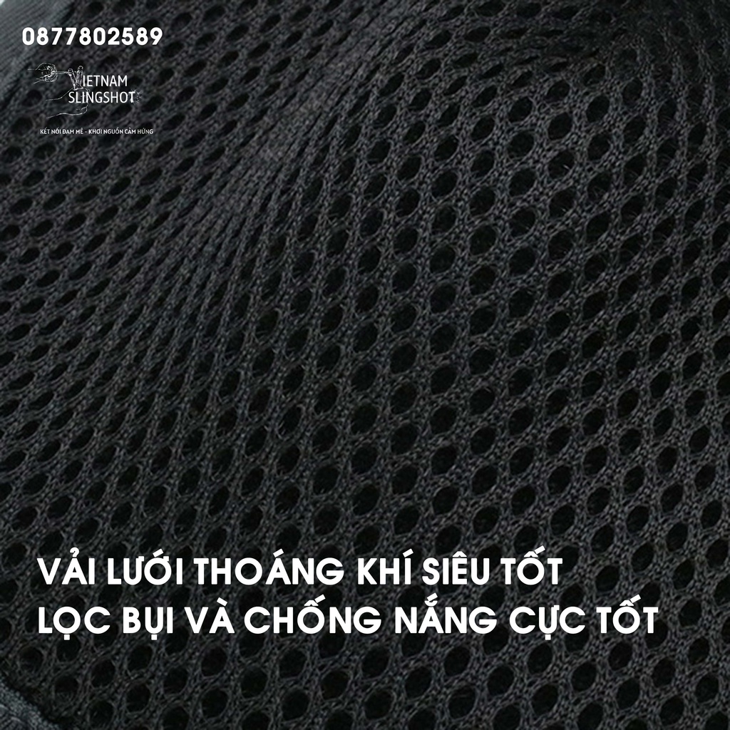 [KPT] Đồ Phượt, Khăn Trùm Đầu Ninja Điều Hòa Ari MÀU ĐEN Cao Cấp - Mặt Nạ Chống Nắng, Chống Tia Uv Đi Xe Máy