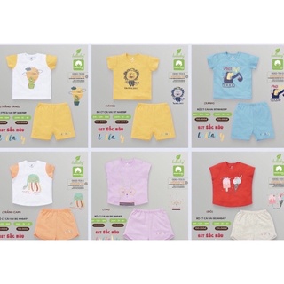 Bộ cộc tay cài vai bé trai, bé gái Lullaby NH641P