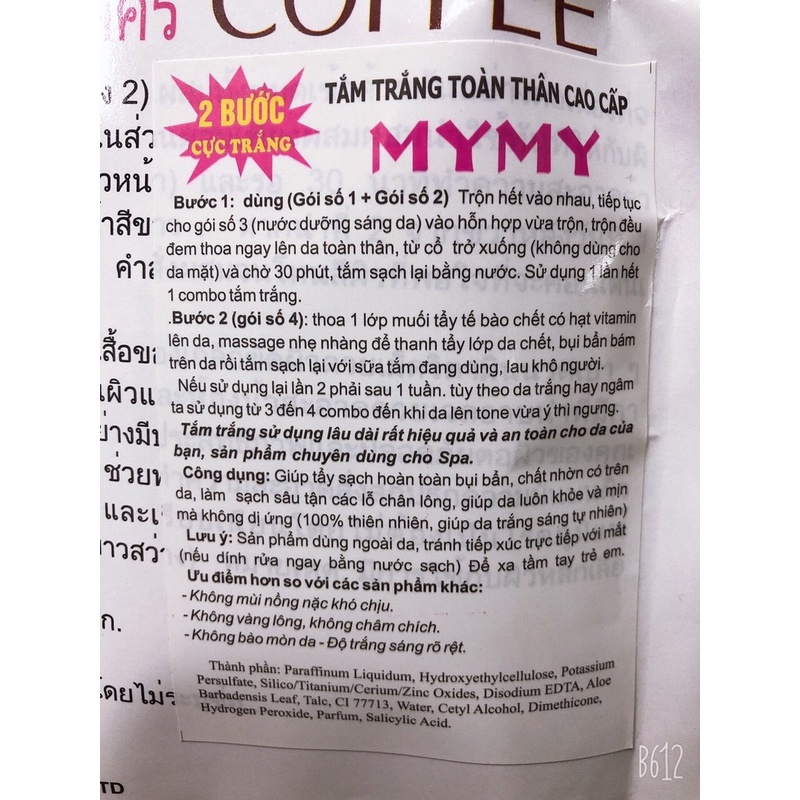 Tắm Cafe MYMY Thai Lan - BX2622