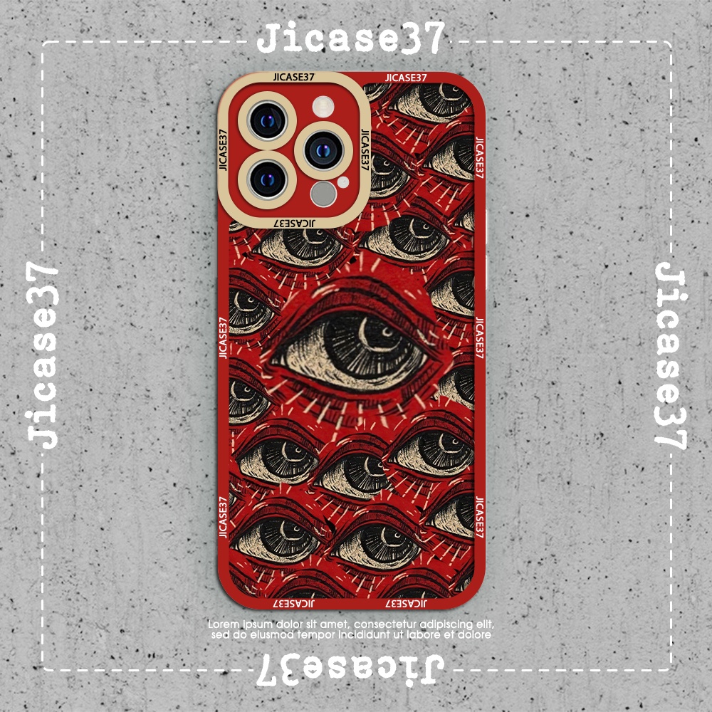 Ốp lưng iphone cạnh vuông Jicase Eyes mắt đỏ 6plus/6s/6splus/7/7plus/8/8plus/x/xs/11/12/pro/max/plus/promax