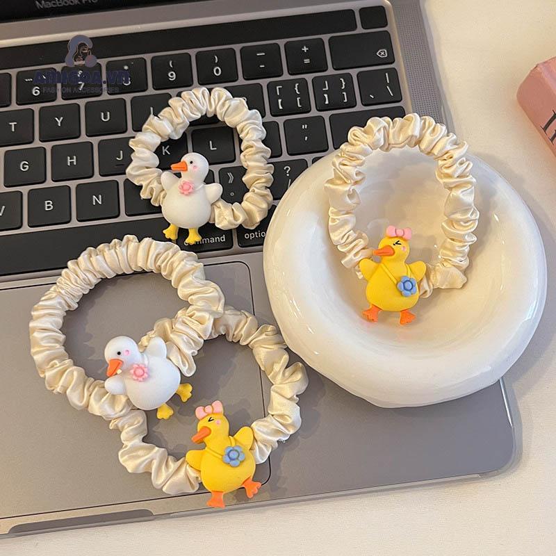 ✨✨Dây Thun Cột Tóc Họa Tiết Vịt Vàng Dễ Thương Dành Cho Nữ