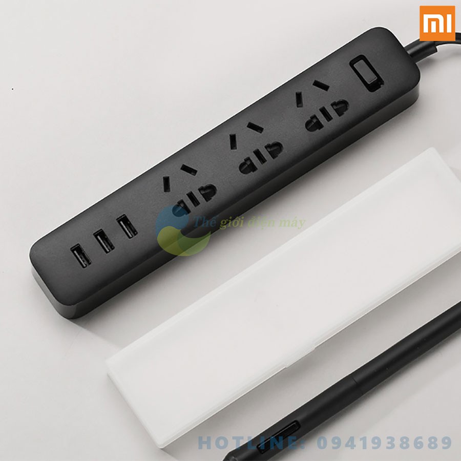 Ổ cắm điện kéo dài xiaomi power strip tích hợp 3 cổng sạc usb và 3 ổ cắm BH 6 tháng