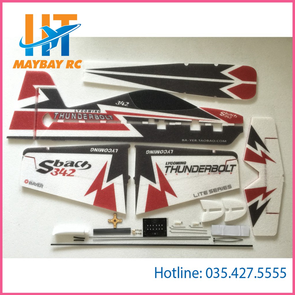 Kit máy bay mô hình 3d SBACH342 EPP 9MM