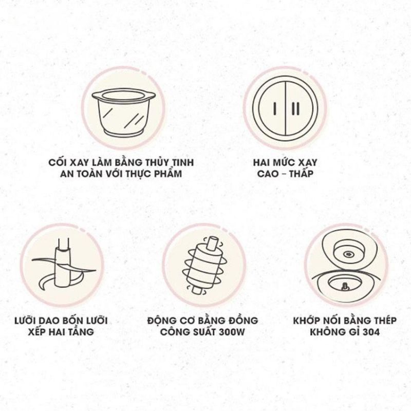Phụ kiện thay thế máy xay Bear 2L nắp đậy/đầu máy/lưỡi dao xay/cối thủy tinh