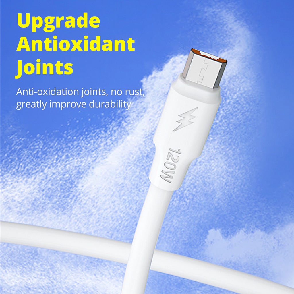 Cáp sạc nhanh FONKEN Type C 6A 120W kích thước 1M dành cho Huawei Xiaomi Android