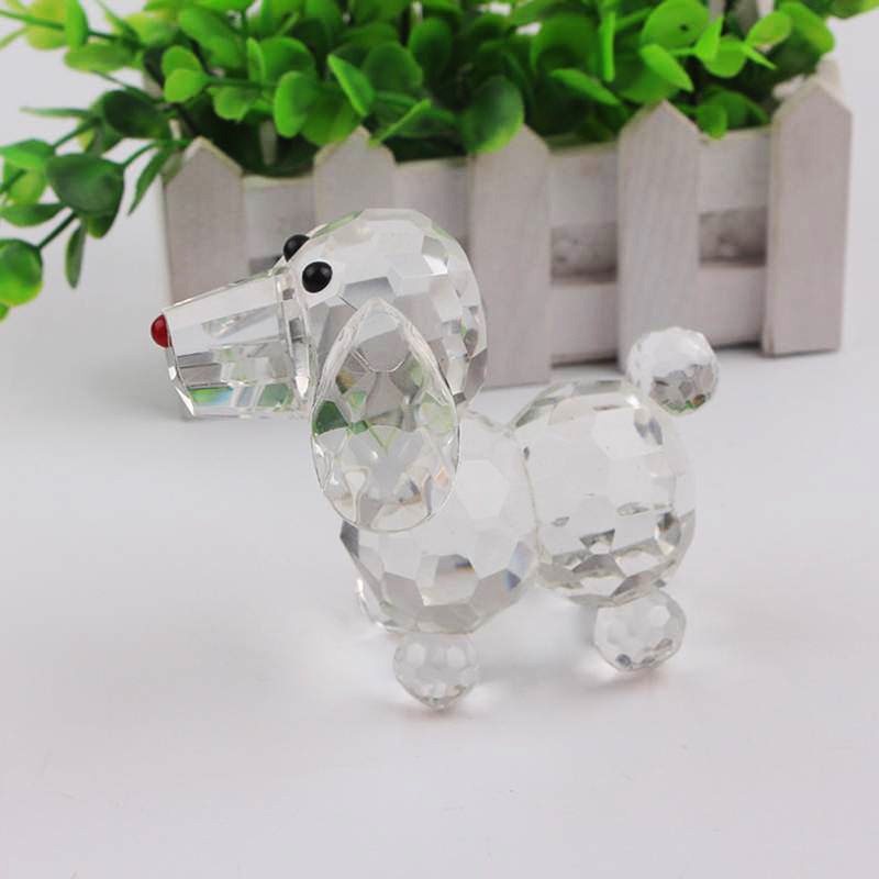 Dễ Thương Tượng Trang Trí Hình Chú Chó Bằng Thủy Tinh ☆Giày Ủ GiàY Sang TrọNg Cho Bé