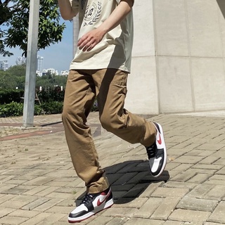 Quần slim khaki with pocket - Light Brown