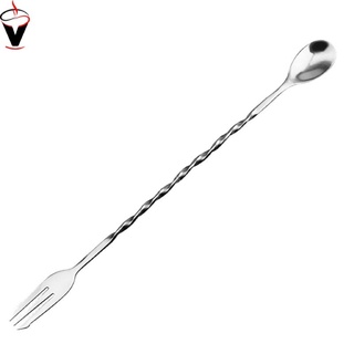 Muỗng Nĩa 2 Đầu Pha Chế Cocktail Dài 32cm nhập xịn