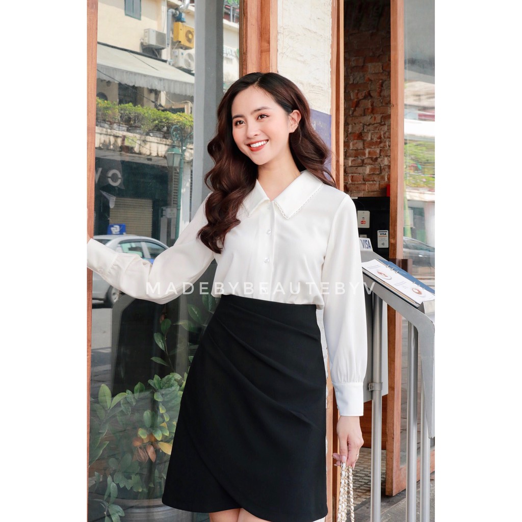 BEAUTEBYV - Chân váy xếp ly xéo Ivy | BigBuy360 - bigbuy360.vn
