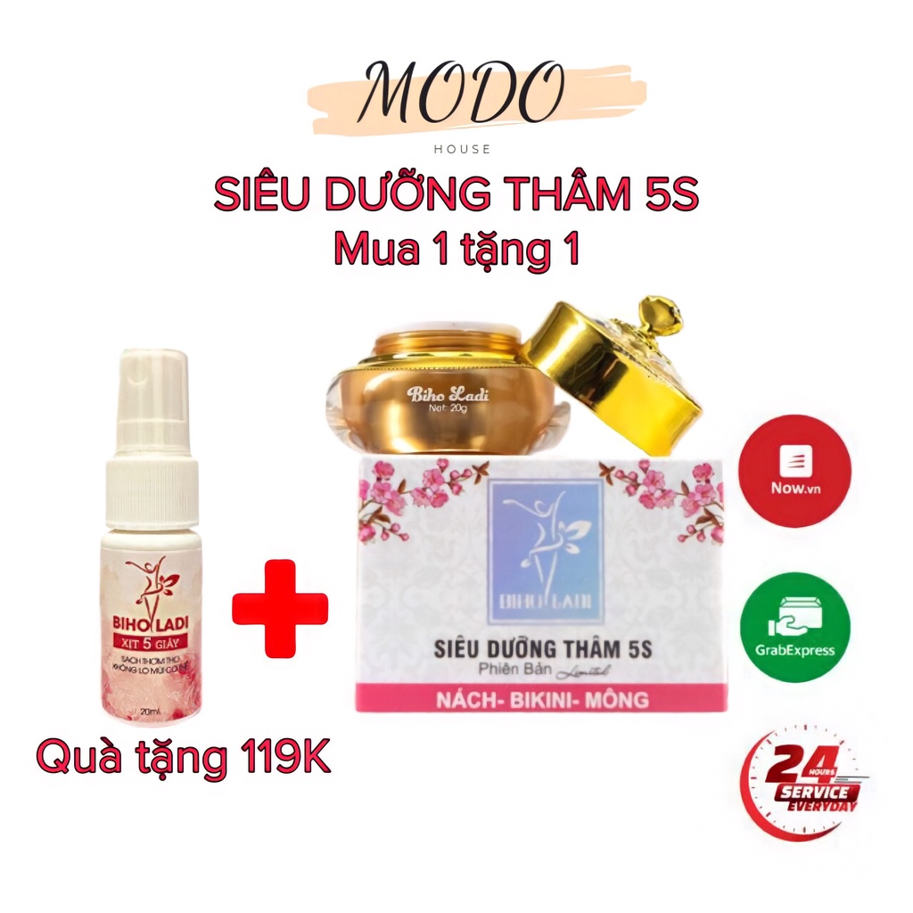 BIHO LADI Siêu Dưỡng Thâm 5S, Kem Làm Mờ Vết Thâm Nách, Mông, Bikini, Bẹn, Nhũ Hoa (Biho Lady, Biholadi Khử Mùi Cơ Thể)