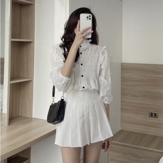 Chân váy tennis basic phong cách Hàn Quốc