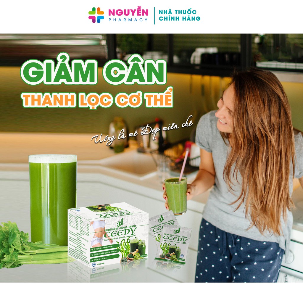 Trà Ceedy Cần Tây Diệp Lục Tố- Giảm cân Organic công nghệ Hàn Quốc