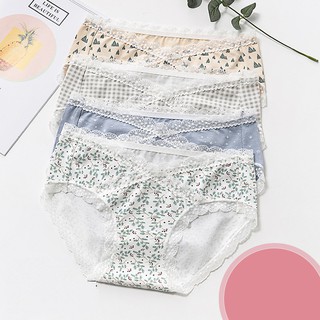 Set 4 quần lót bầu cotton kháng khuẩn cạp chéo QB17