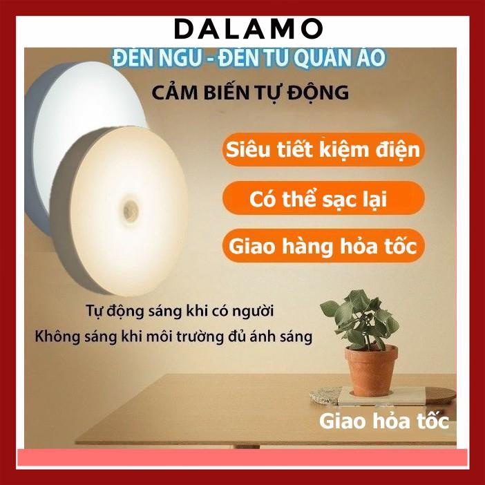 Đèn LED cảm ứng thông minh ánh sáng vàng cảm ứng chuyển động cơ thể người pin sạc dung lượng 700mah Light 002 DALAMO