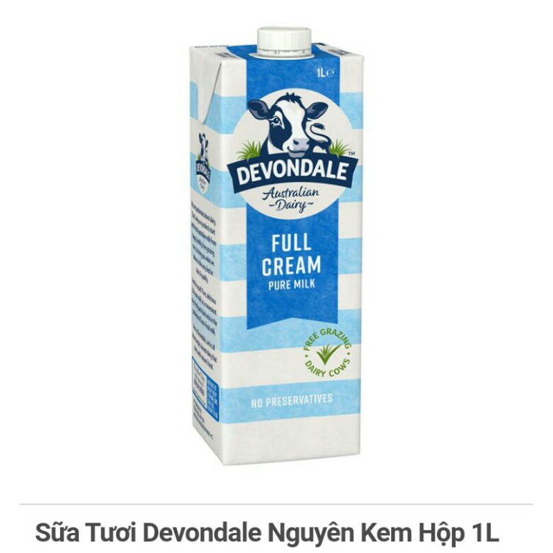 Sữa Tươi Devondale Nguyên Kem Hộp 1L