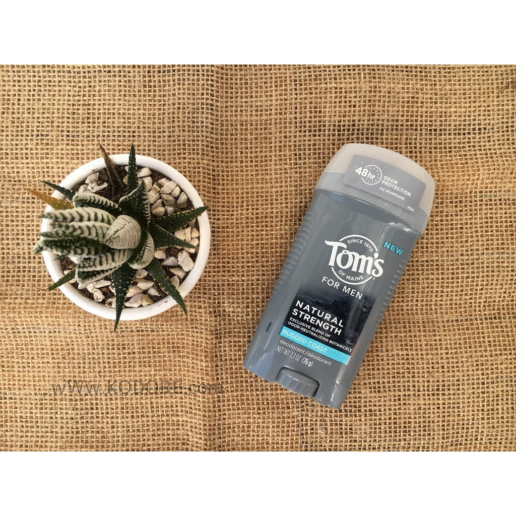 Lăn Khử Mùi Mỹ Tom's Of Maine for Men Rugged Coast 48hr Odor Protection (76g) hương gió biển tươi mát