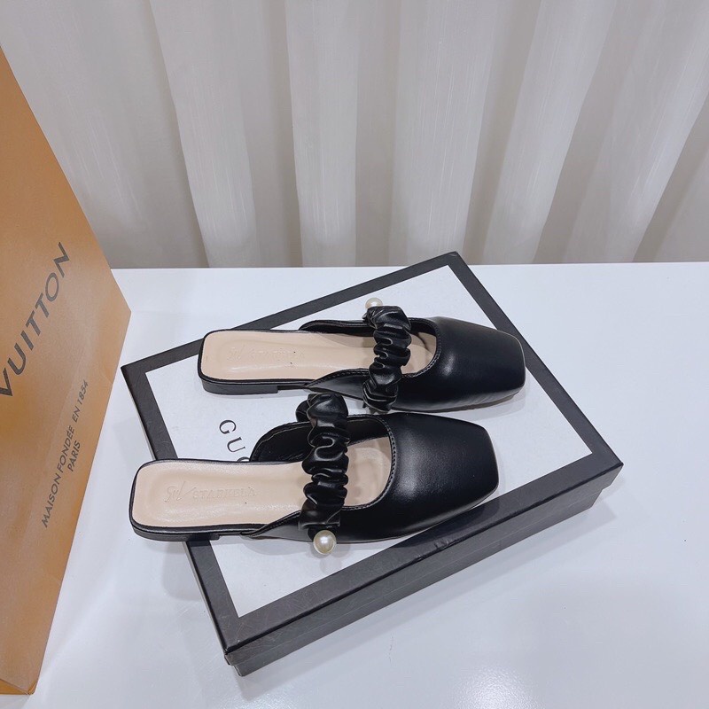 dép sục nữ quai nhún ngọc êm chân