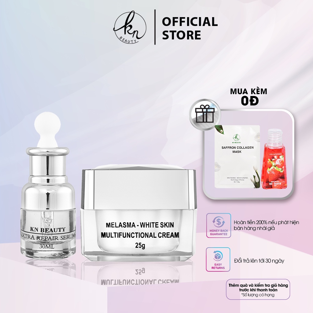Combo xóa nám, mờ thâm của KN Beauty (quà tặng mặt nạ)
