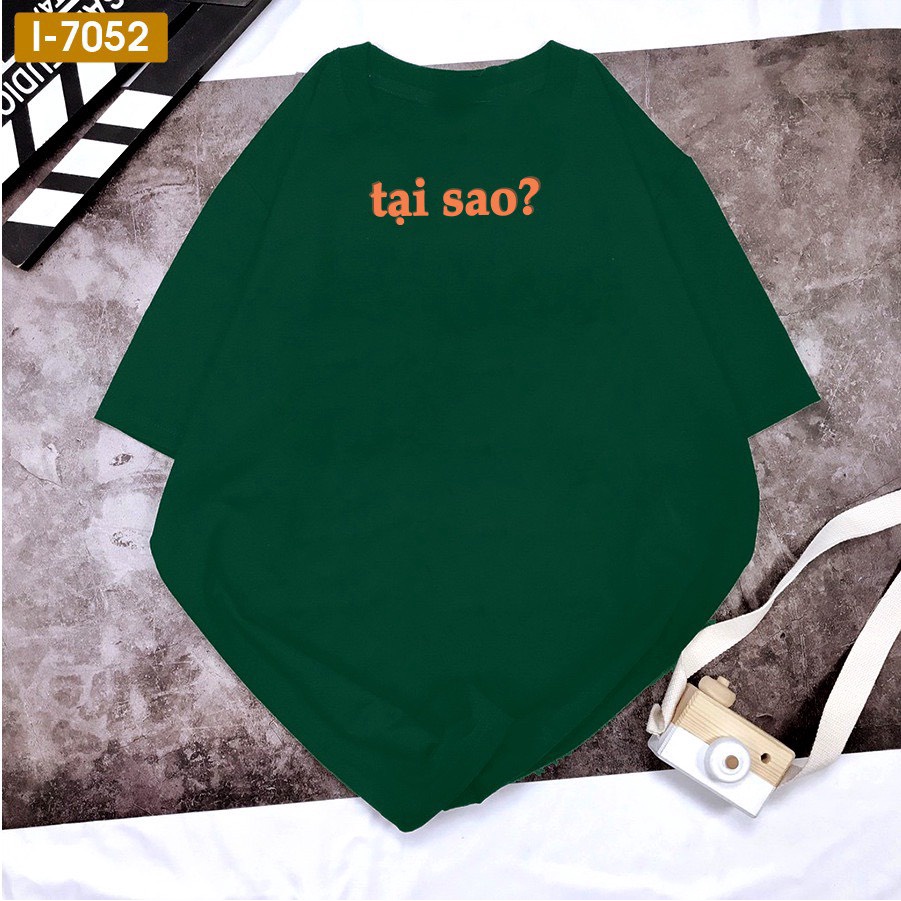 Áo Phông Đôi Nam Nữ Áo Cặp Tay Ngắn TẠI SAO có cỡ lỡn