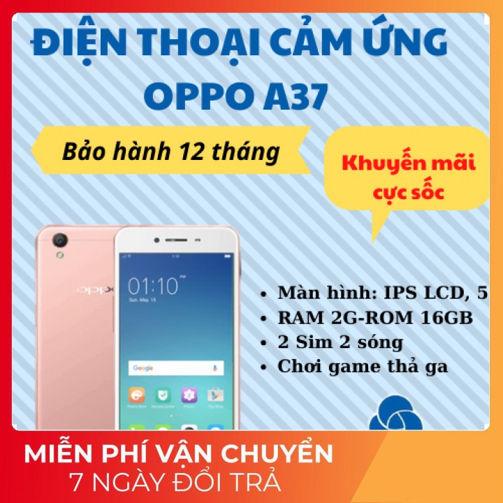 [Sỉ] Điện thoại cảm ứng giá rẻ OPPO A37 chính hãng-Bảo hành 12 tháng