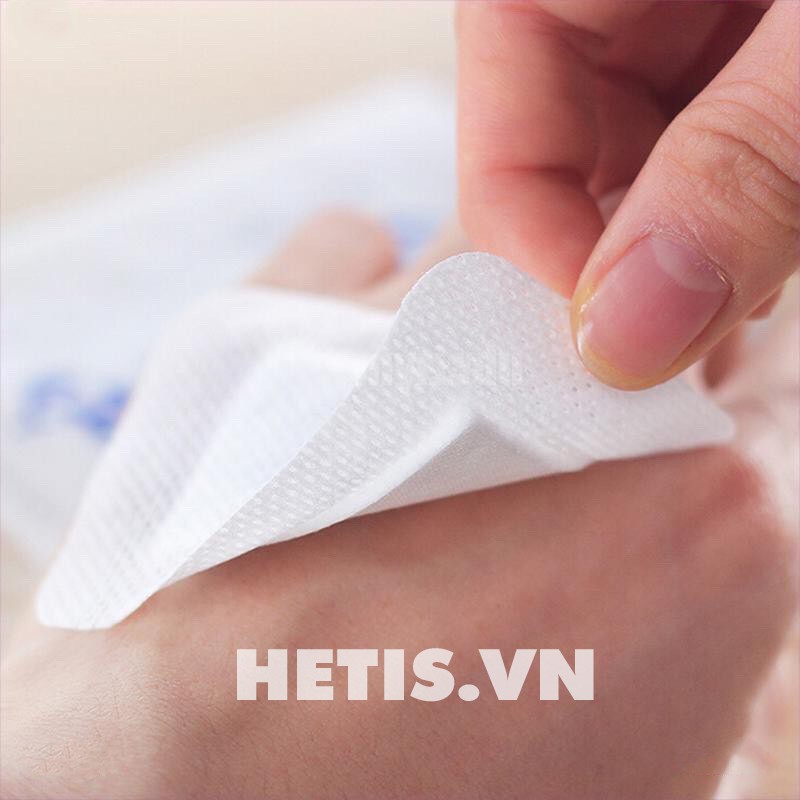 SET 10 Gạc vết thương vô khuẩn HETIS Non-Woven tiệt khuẩn, chăm sóc vết thương dùng 1 lần 10x10cm HNP100100