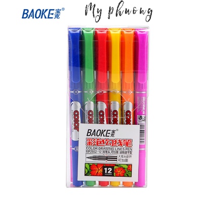 Bút lông dầu BaoKe MP2932 nhiều màu (12-24-36 màu)