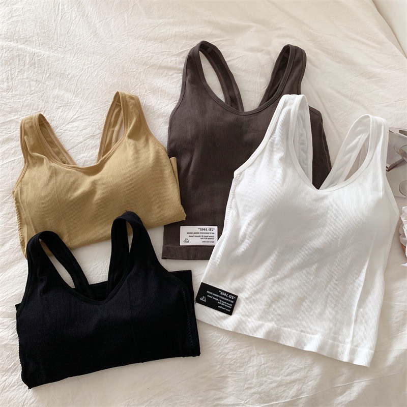 Áo hai dây SUXI thể thao màu sắc đơn giản thời trang cho nữ