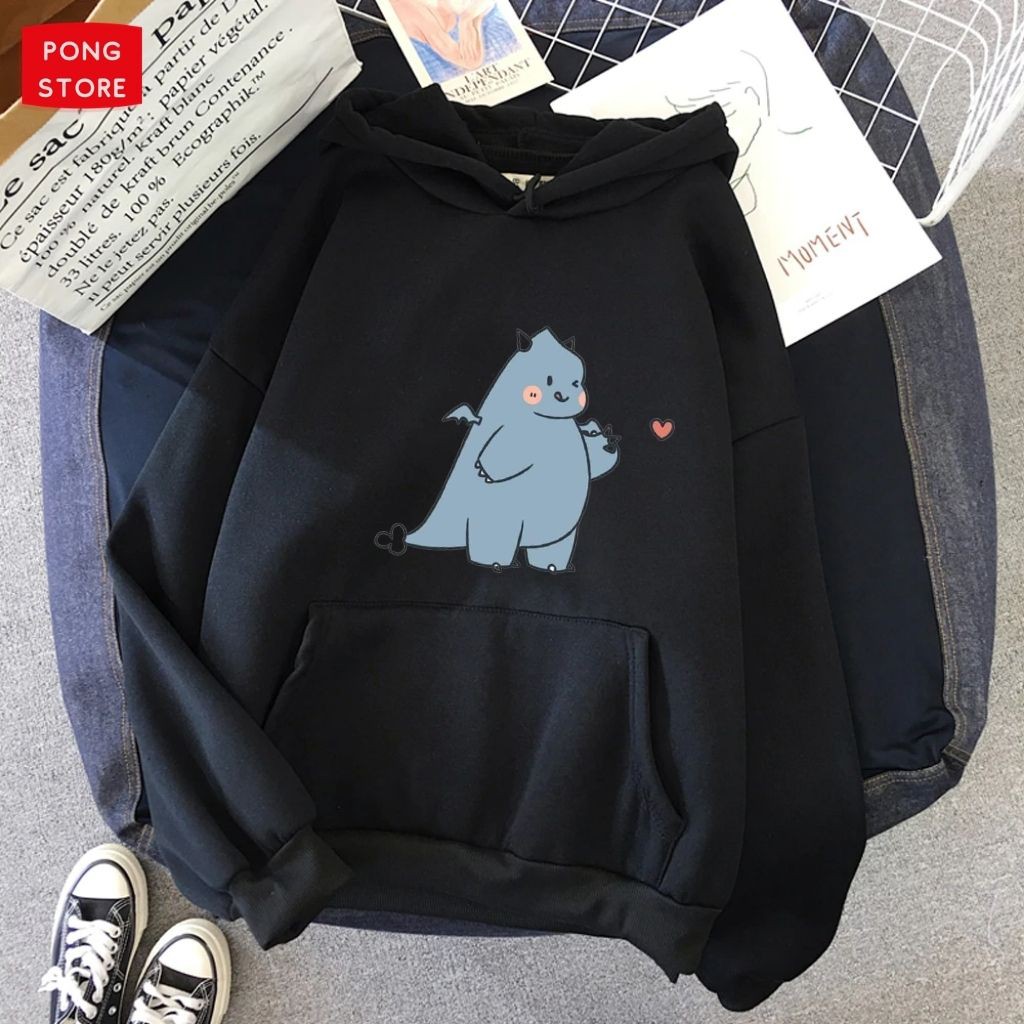 Áo khoác hoodie KHỦNG LONG BẮN TIM, chất nỉ mềm mịn Unisex pongshop | BigBuy360 - bigbuy360.vn