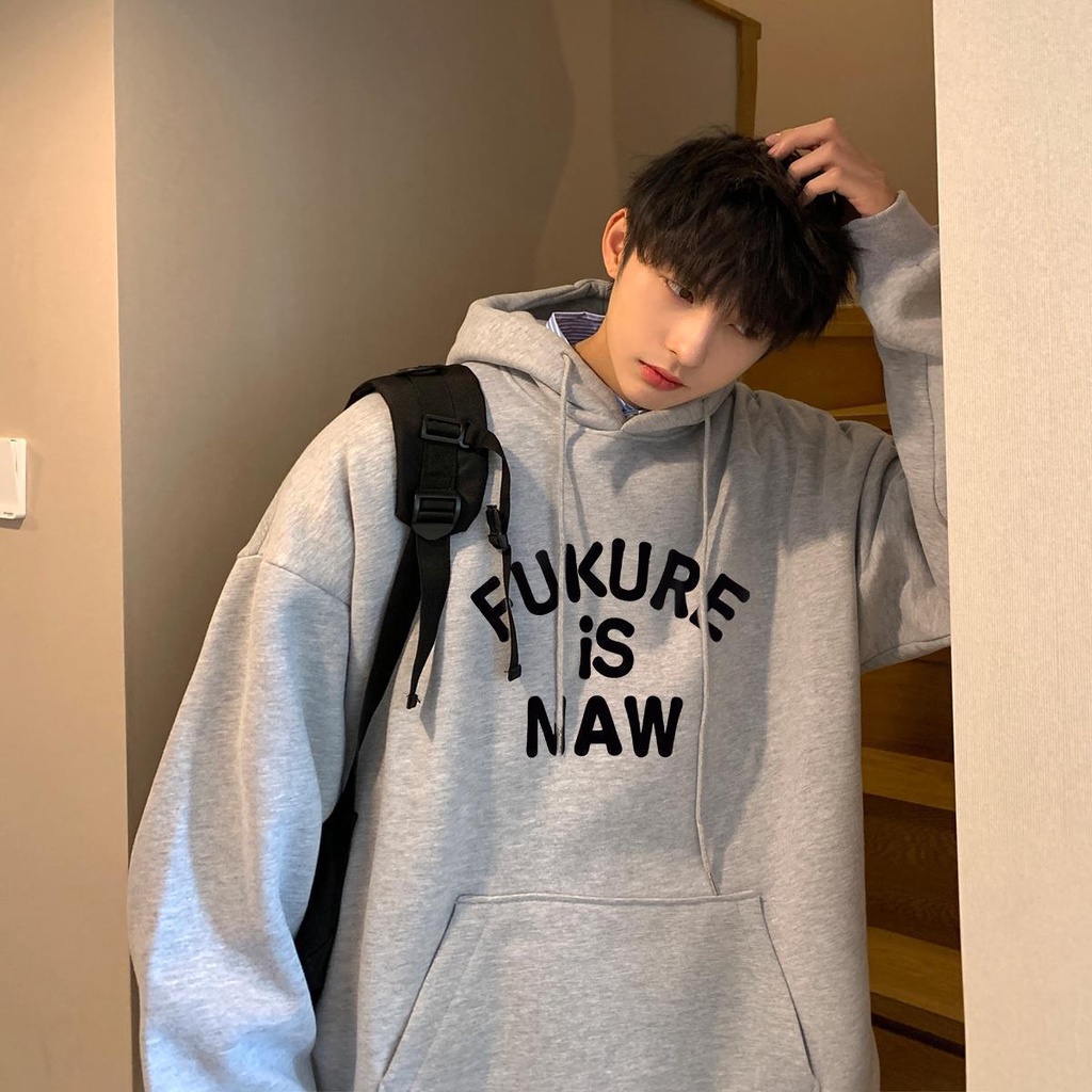 Áo Khoác Hoodie Dáng Rộng Bằng Lông Cừu Cho Nam Giới Có Size Lớn