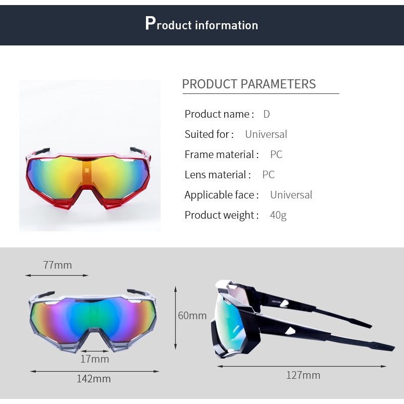 Cycling glasses Cycling glasses Sports glasses UV PC cycling sunglasses Eyeglasses