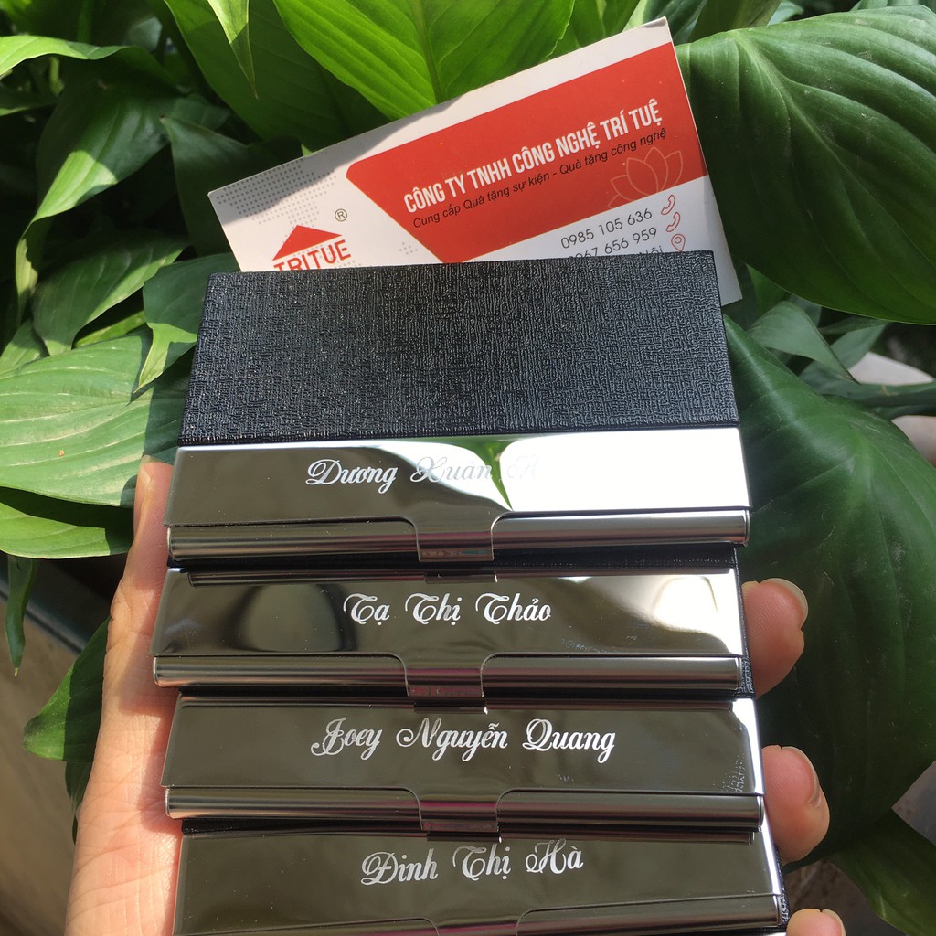 Ví đựng thẻ ngân hàng atm, name card - Hộp đựng card visit, namcard thời trang tiện dụng bằng da Mã 820